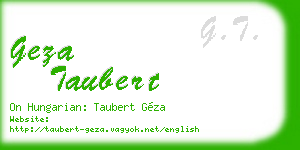 geza taubert business card